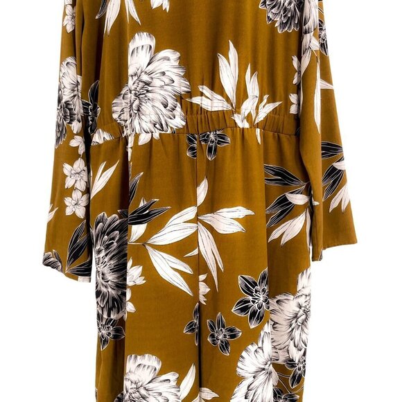 Who What Wear Long Sleeve Wide Leg Floral Print Jumpsuit Romper XXL - Picture 6 of 11